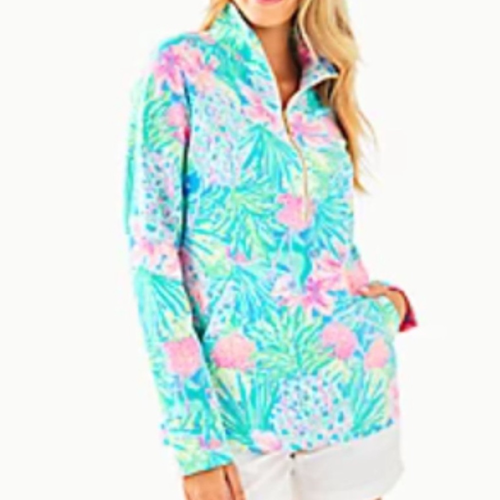 Lilly Pulitzer Swizzle Half Zip Skipper Pullover